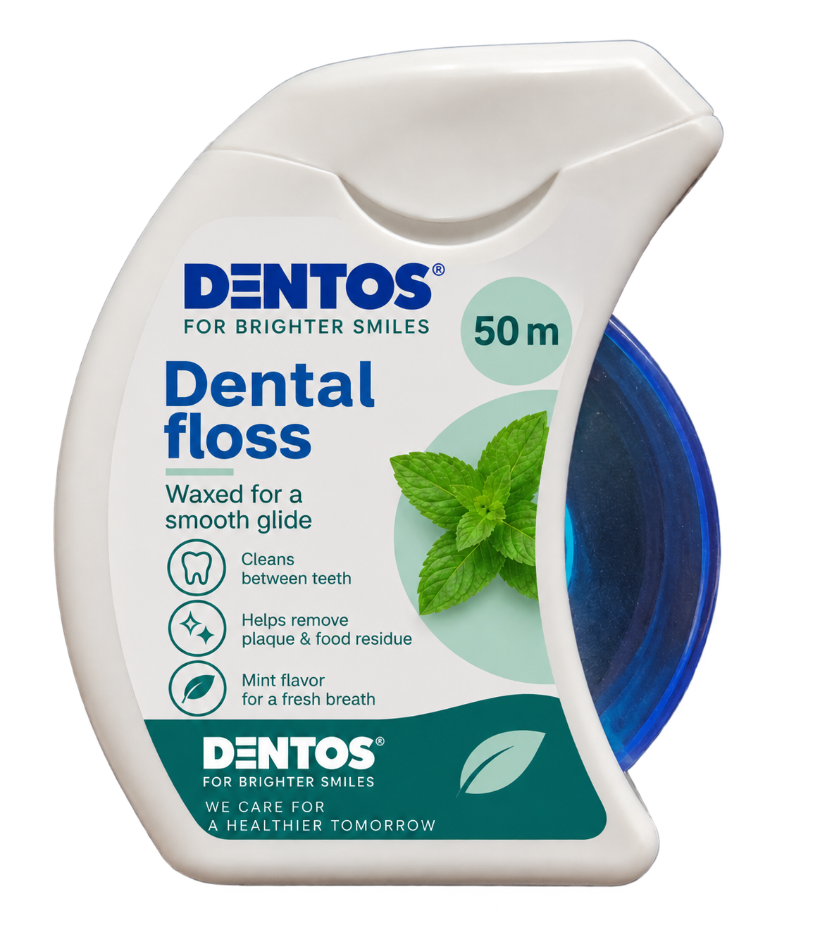 Dentos floss in blauwe dispenser