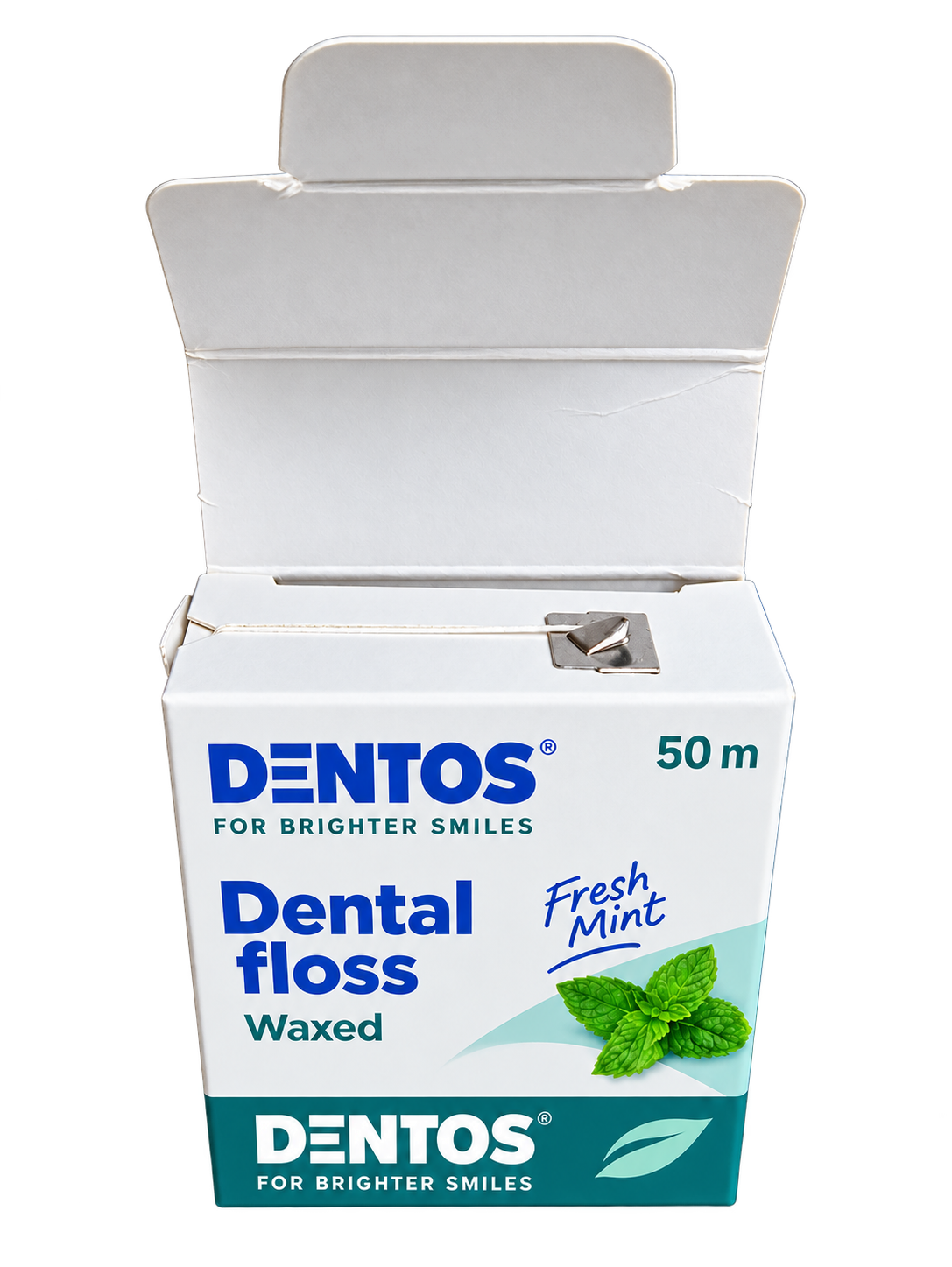 Open Dentos floss-in-a-box verpakking