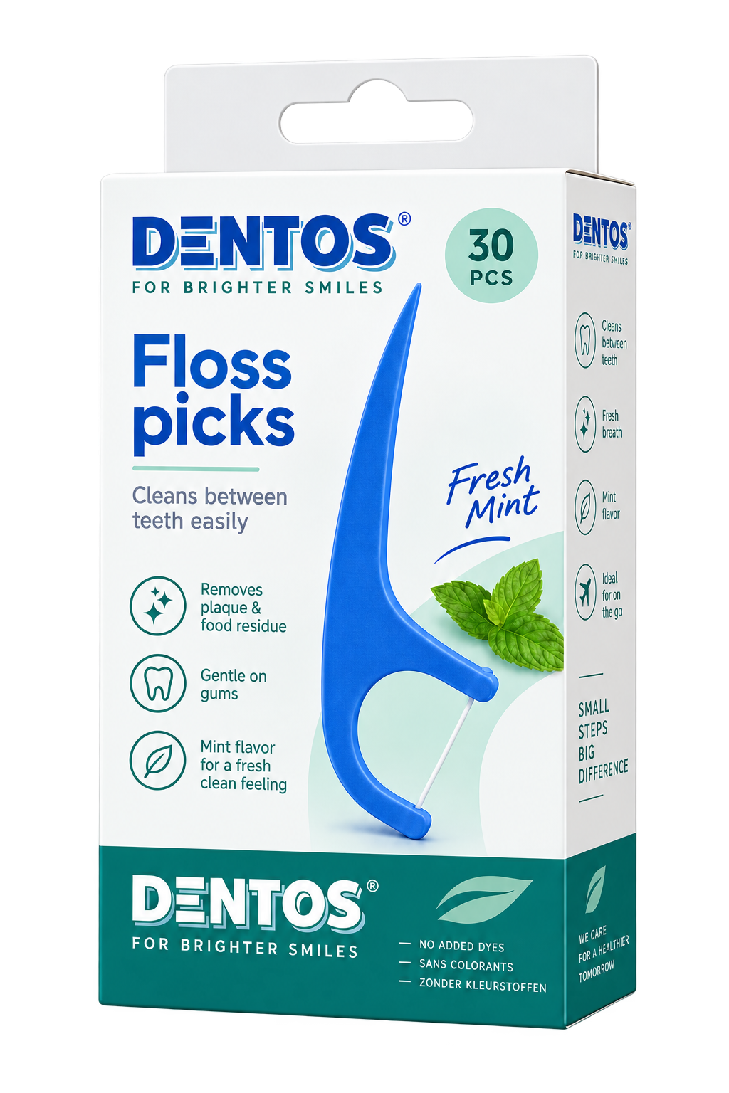 Dentos floss picks in kartonnen doos